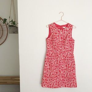 Shoshanna Vibrant Red and White Mini Dress